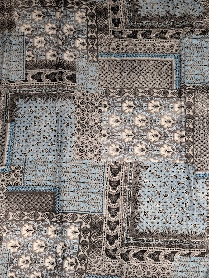 Sergé viscose dessin bohème patchwork 4