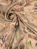Mousseline polyester motif floral romantique 1