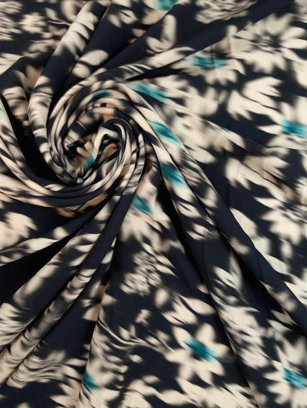 Viscose Ecovero motif fleuri champêtre 1