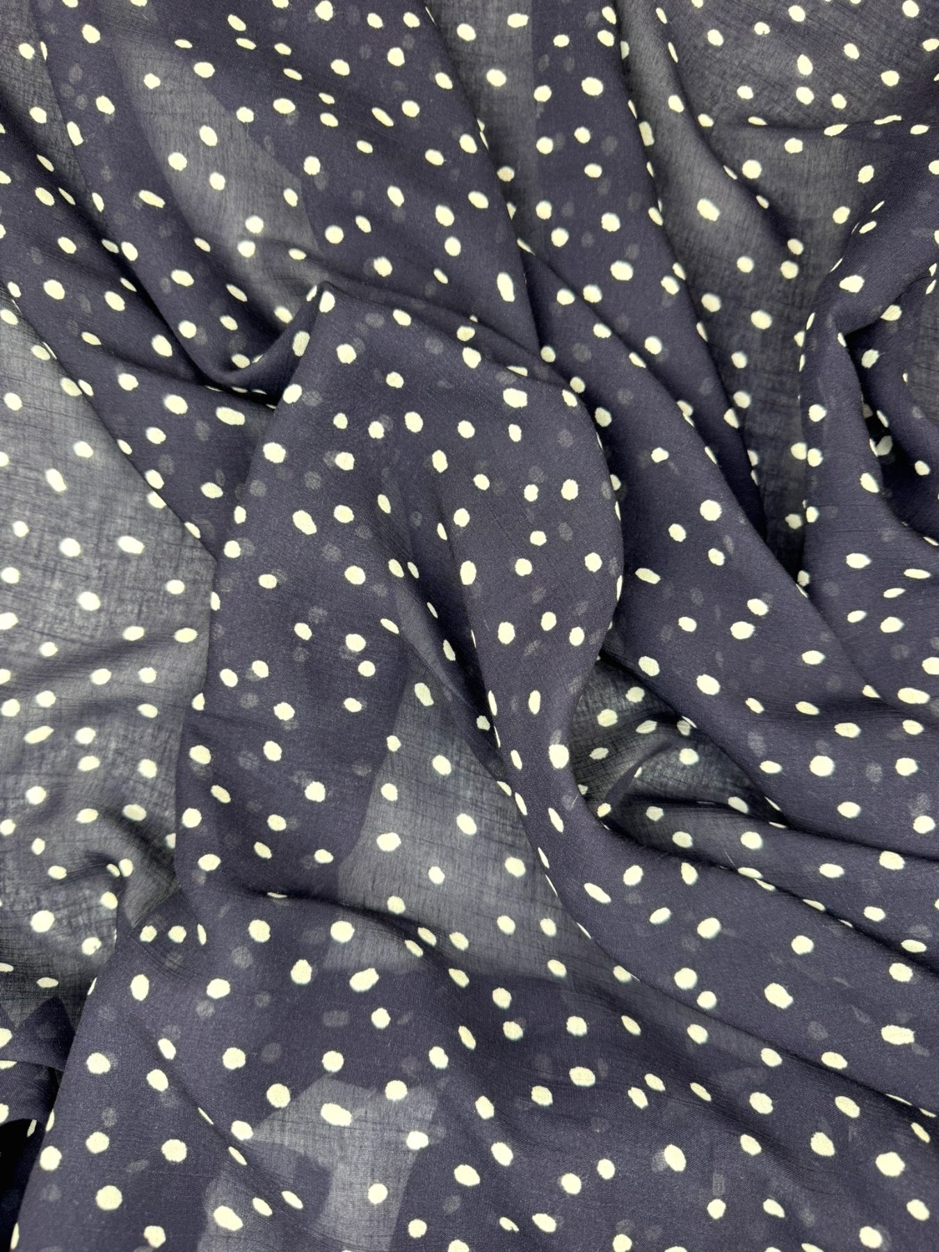 Gaze polyester viscose à pois - Imprimé 3