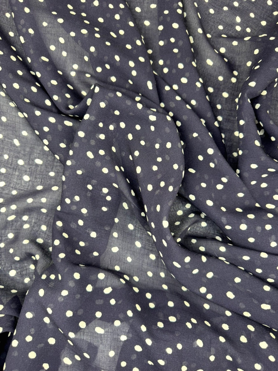 Gaze polyester viscose à pois - Imprimé 3