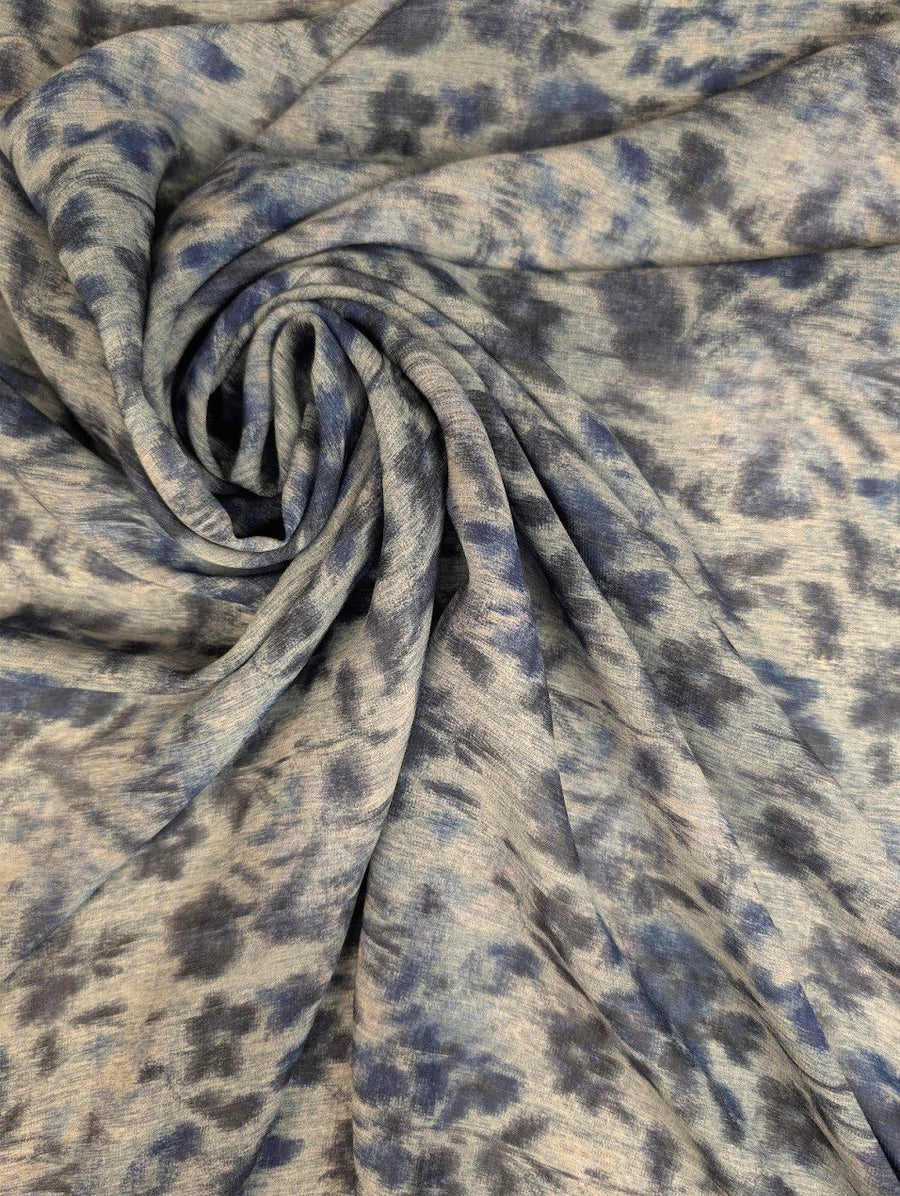 Polyester motif fleuri rétro 1