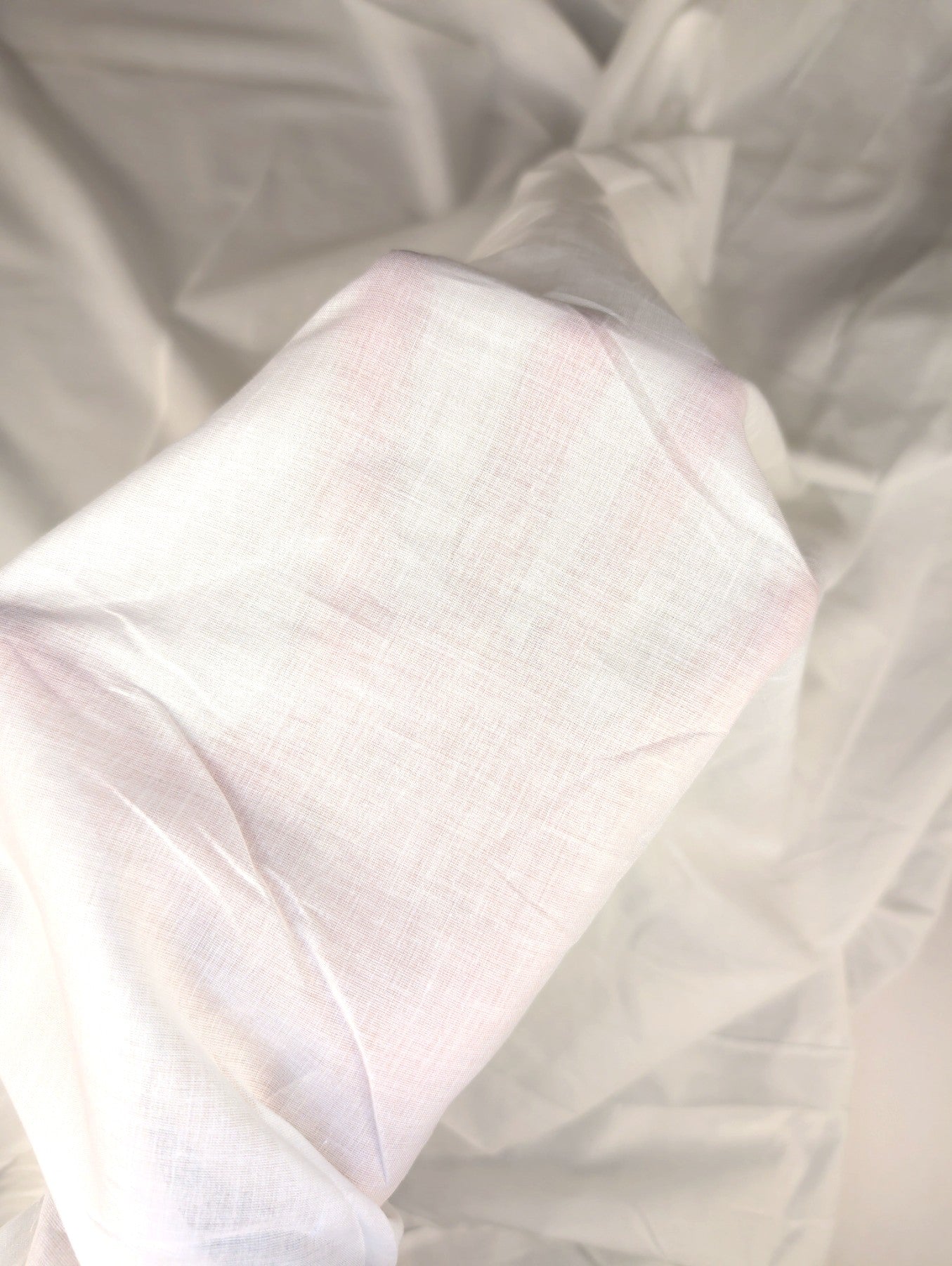 Voile satin polyester fluide - Nuances de blanc 3