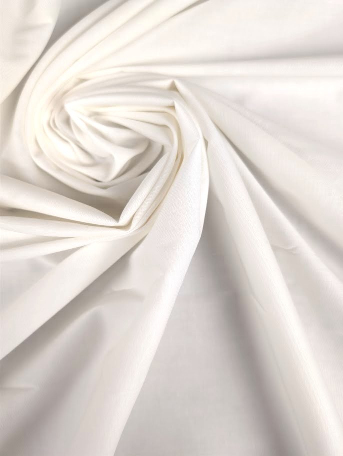 OPALE - Popeline de coton stretch - Nuances de blanc 1