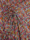 Jersey de viscose élasthanne, motif pois graphique multicolore 1