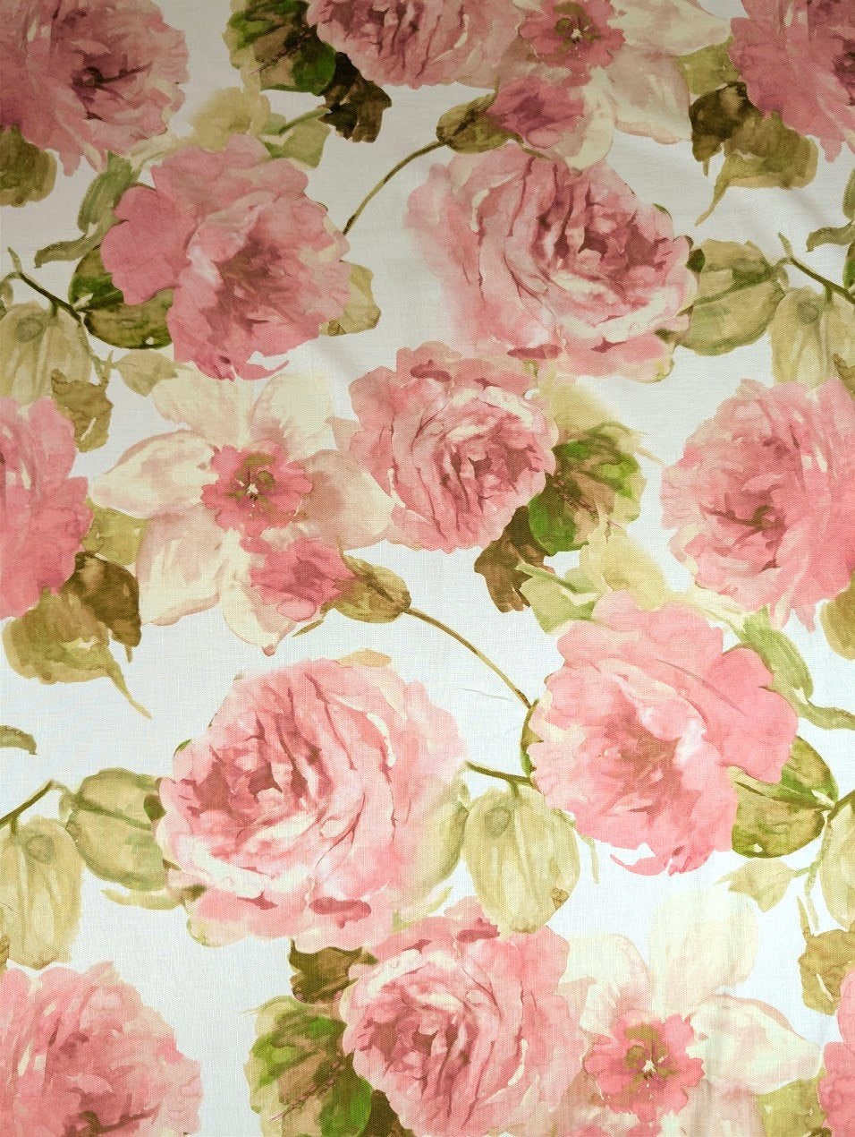 Lin motif fleuri romantique 4