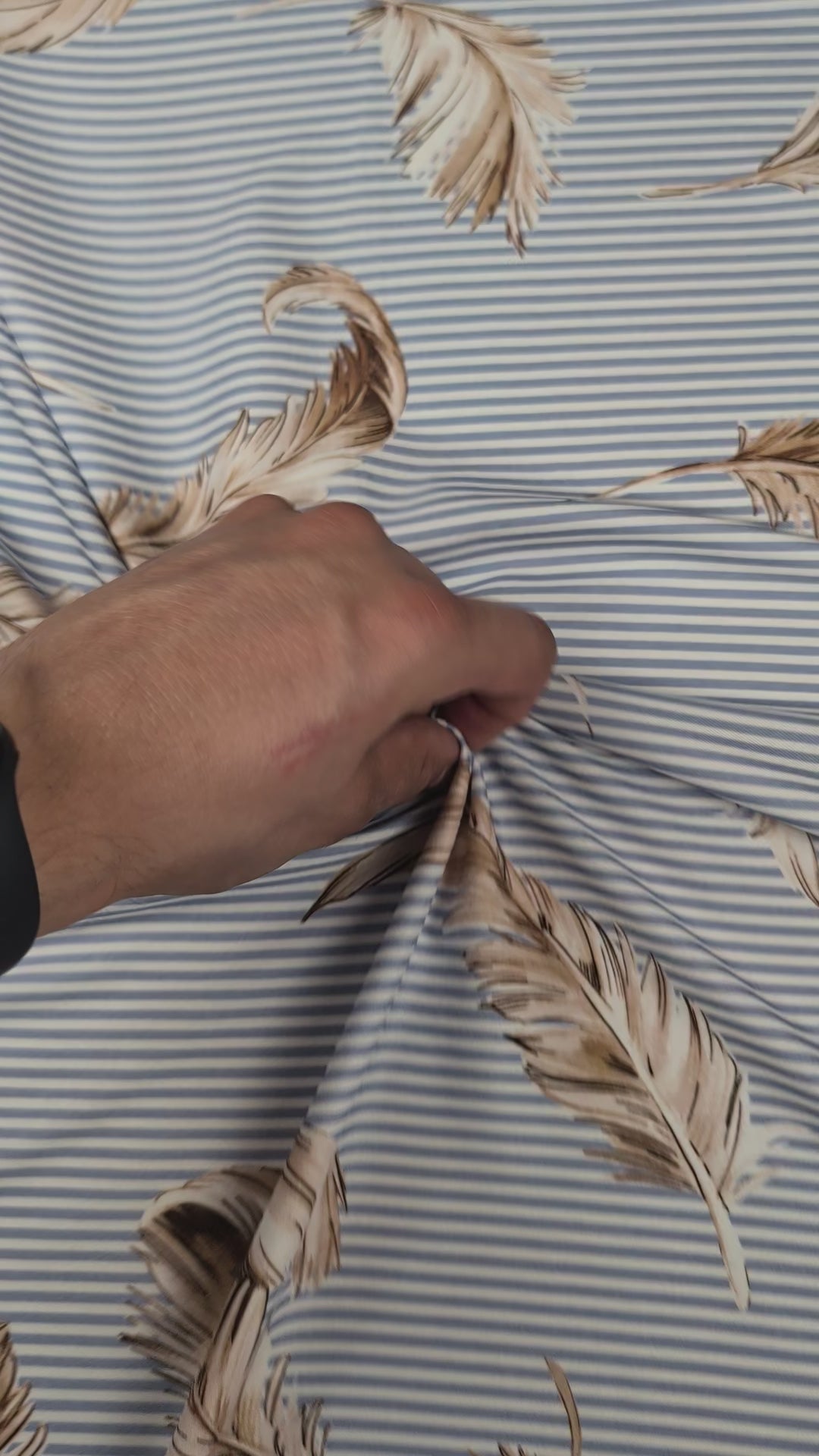 Sergé de viscose, motif rayures et plumes bohème video 2 [blankastock:4d0a35ca-82af-481f-ae2d-c832a409f7a8]