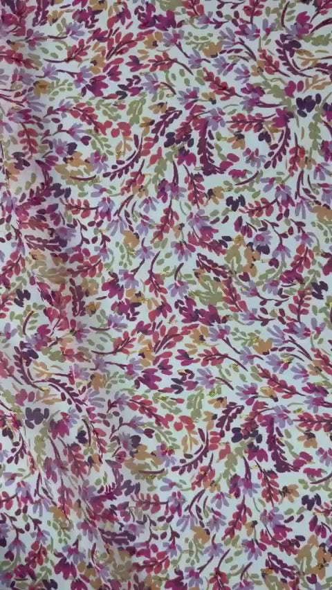 Voile polyester fleuri lurex video 5
