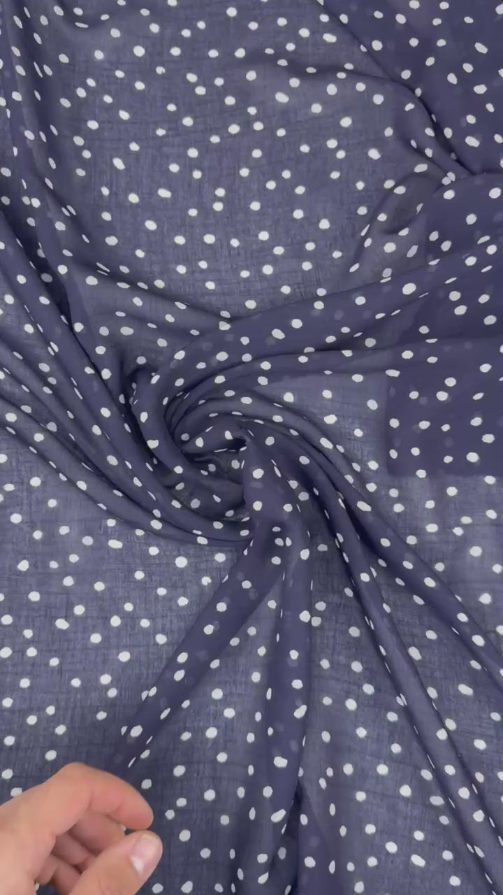 Gaze polyester viscose à pois - Imprimé video 5