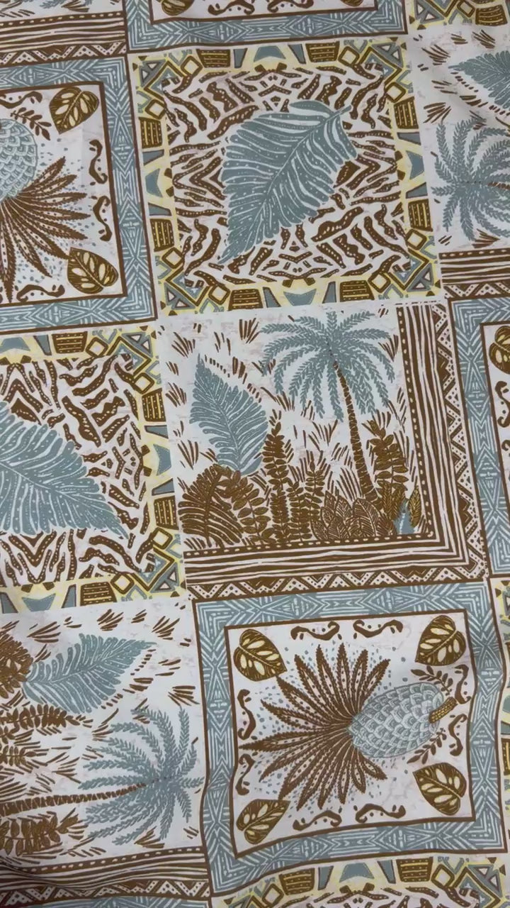 Voile coton feuillage tropical video 5